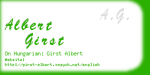 albert girst business card